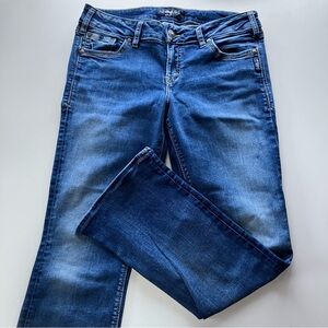 👖 Silver Jeans Y2K Western Boho Suki Mid-Rise Bootcut Jeans-Size W31/L33